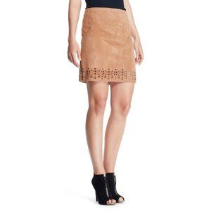 Faux Suede Xhileration Midi Skirt
